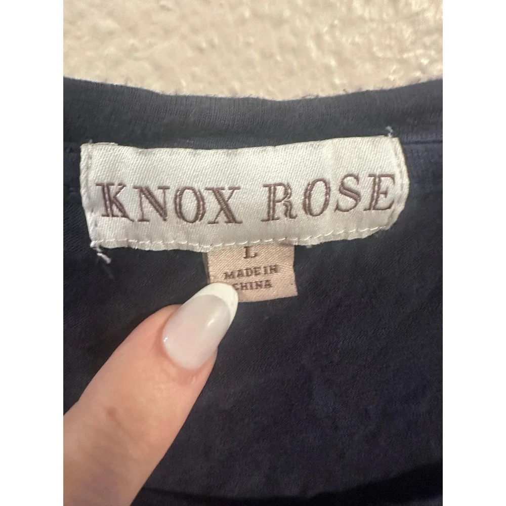 Knox‎ Rose Tank Top L Large Tie Dye Sleeveless Casual Top Blue Pink White - Picture 2 of 4